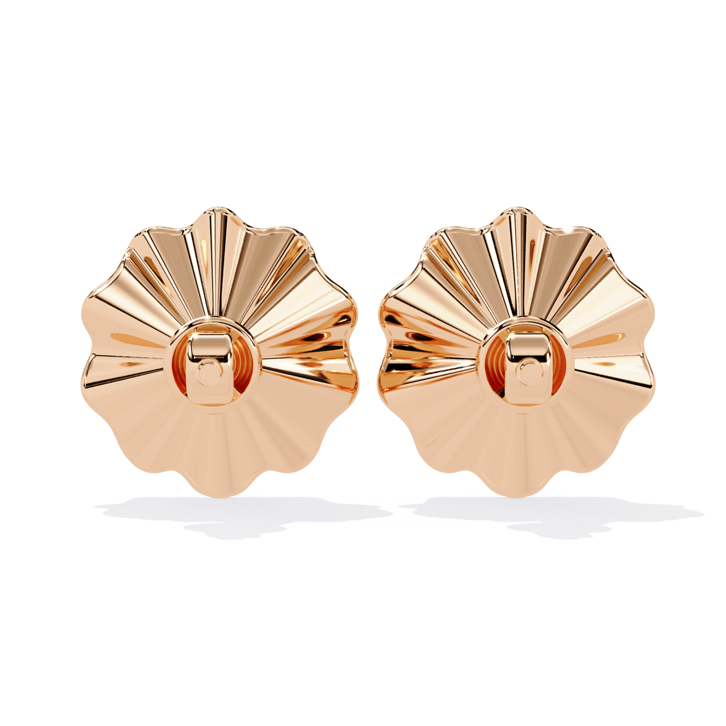 Round Lab Grown Diamond Floral Stud Earring - HIGHCARAT DIAMONDS