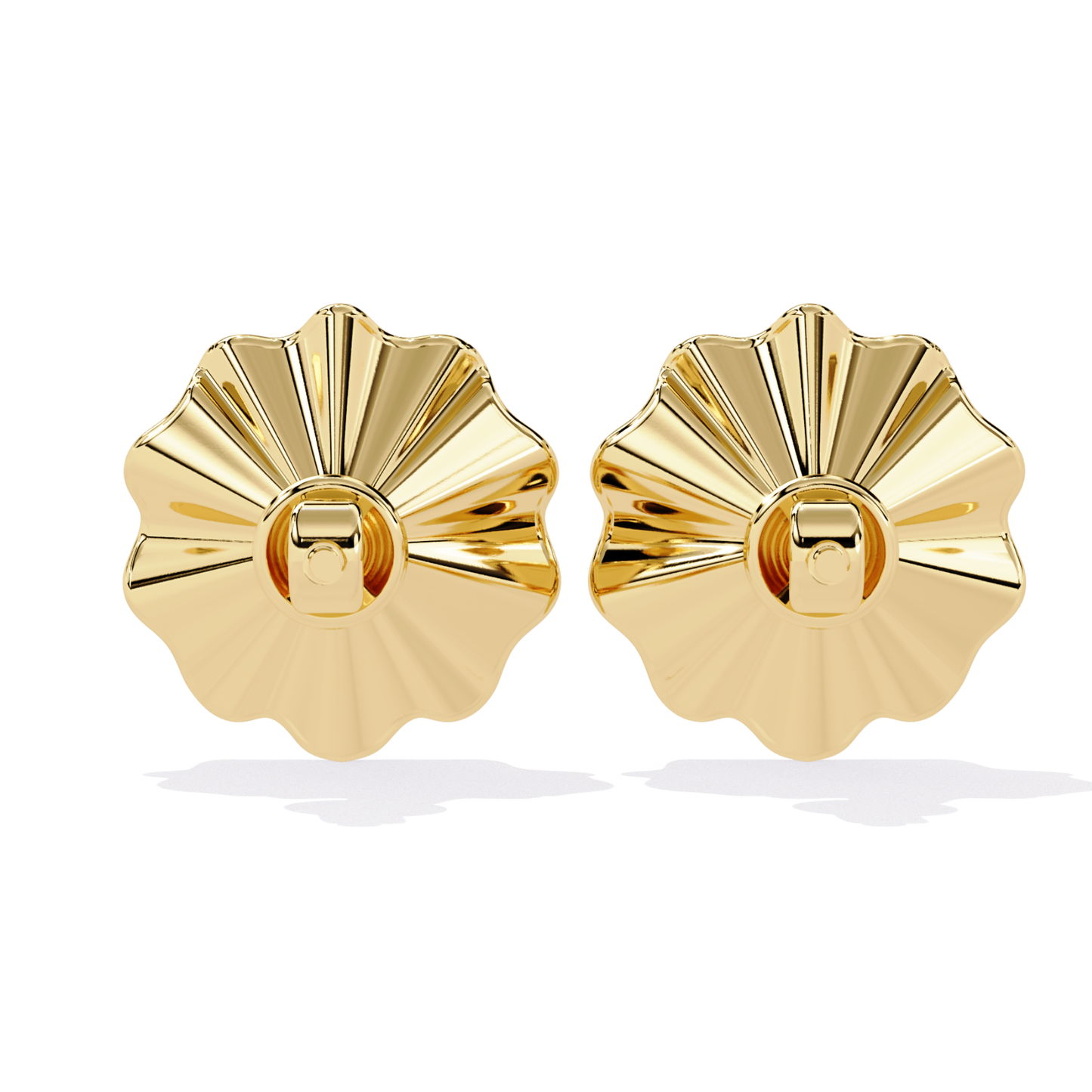 Round Lab Grown Diamond Floral Stud Earring - HIGHCARAT DIAMONDS