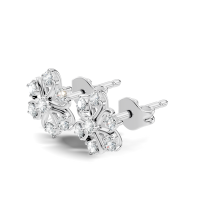 Round Shape Natural-Lab Grown Stunning Diamond Earrings For Her - HIGHCARAT DIAMONDS