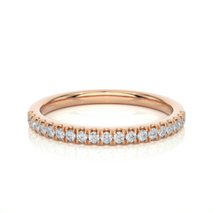 Round Diamond Full Eternity Band Ring Side Angle View
