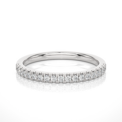 Round Lab Grown Diamond Full Eternity Band Ring Front View