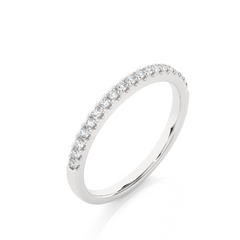 Round Lab Grown Diamond Eternity Band Close-Up Facet Details