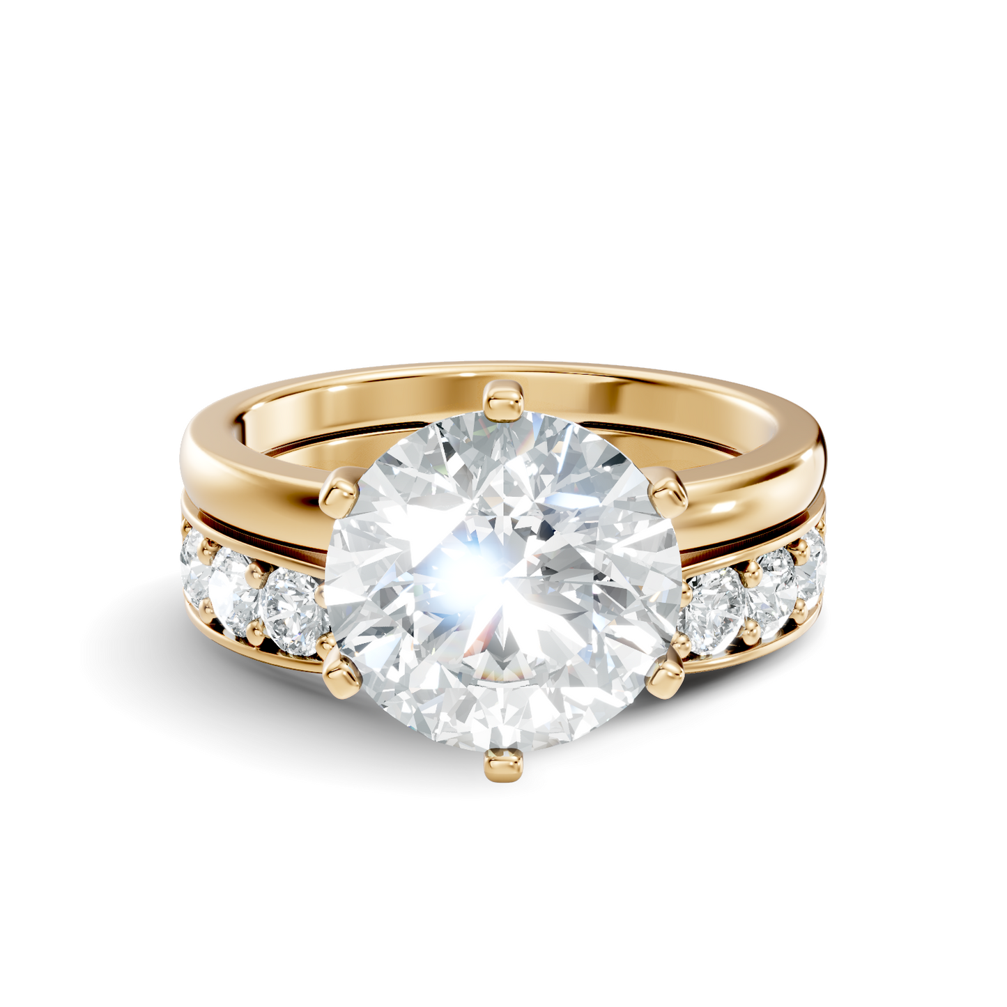 Solitaire 2.42Ct Round Cut High Quality Diamond Unique Minimalist Half Eternity Dainty Wedding Ring For Her - HIGHCARAT DIAMONDS