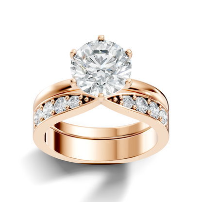 Solitaire 2.42Ct Round Cut High Quality Diamond Unique Minimalist Half Eternity Dainty Wedding Ring For Her - HIGHCARAT DIAMONDS
