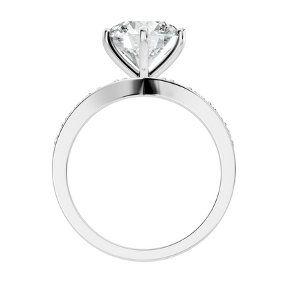 Solitaire 2.42Ct Round Cut High Quality Diamond Unique Minimalist Half Eternity Dainty Wedding Ring For Her - HIGHCARAT DIAMONDS