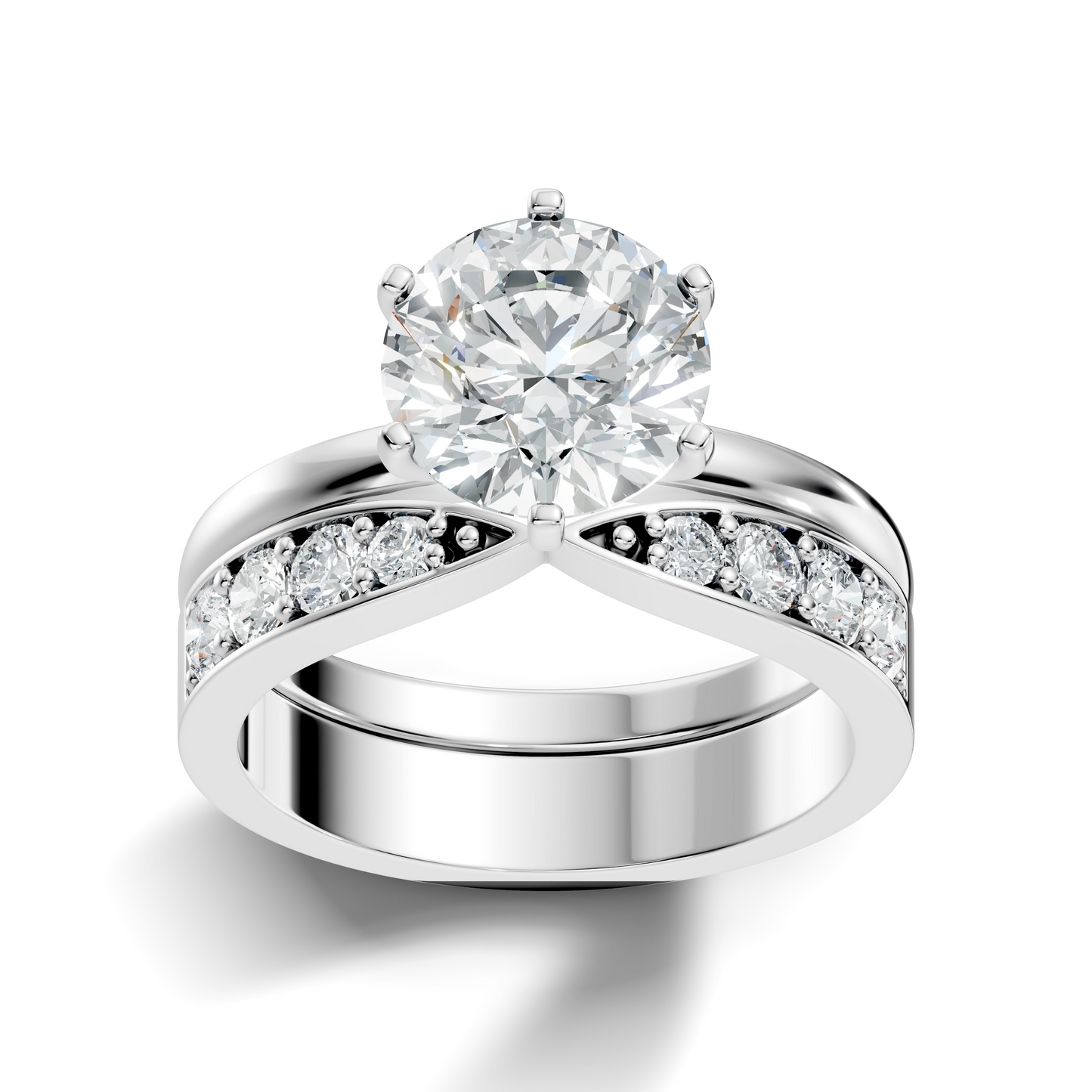 Solitaire 2.42Ct Round Cut High Quality Diamond Unique Minimalist Half Eternity Dainty Wedding Ring For Her - HIGHCARAT DIAMONDS