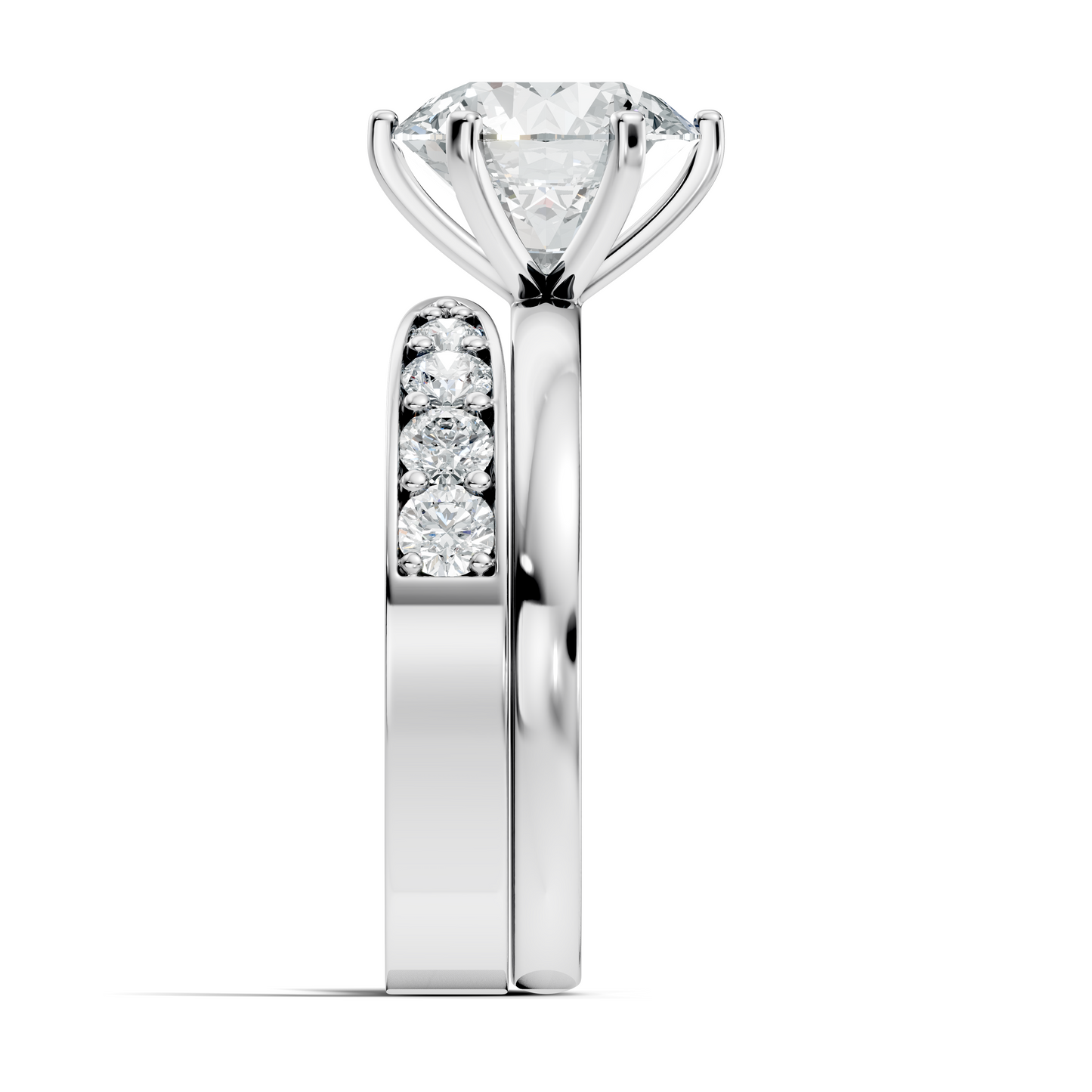 Solitaire 2.42Ct Round Cut High Quality Diamond Unique Minimalist Half Eternity Dainty Wedding Ring For Her - HIGHCARAT DIAMONDS