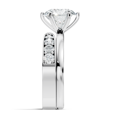 Solitaire 2.42Ct Round Cut High Quality Diamond Unique Minimalist Half Eternity Dainty Wedding Ring For Her - HIGHCARAT DIAMONDS