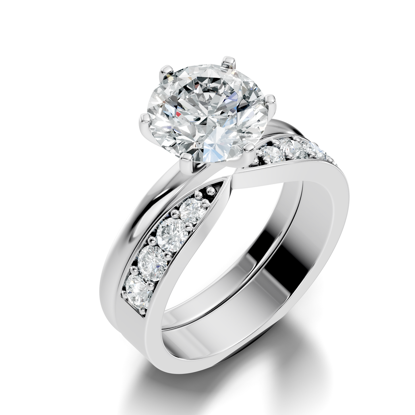 Solitaire 2.42Ct Round Cut High Quality Diamond Unique Minimalist Half Eternity Dainty Wedding Ring For Her - HIGHCARAT DIAMONDS