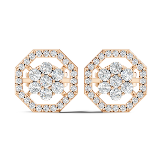 Sparkling 14K White Gold Round Diamond Studs For Her Colorless & Affordable - HIGHCARAT DIAMONDS