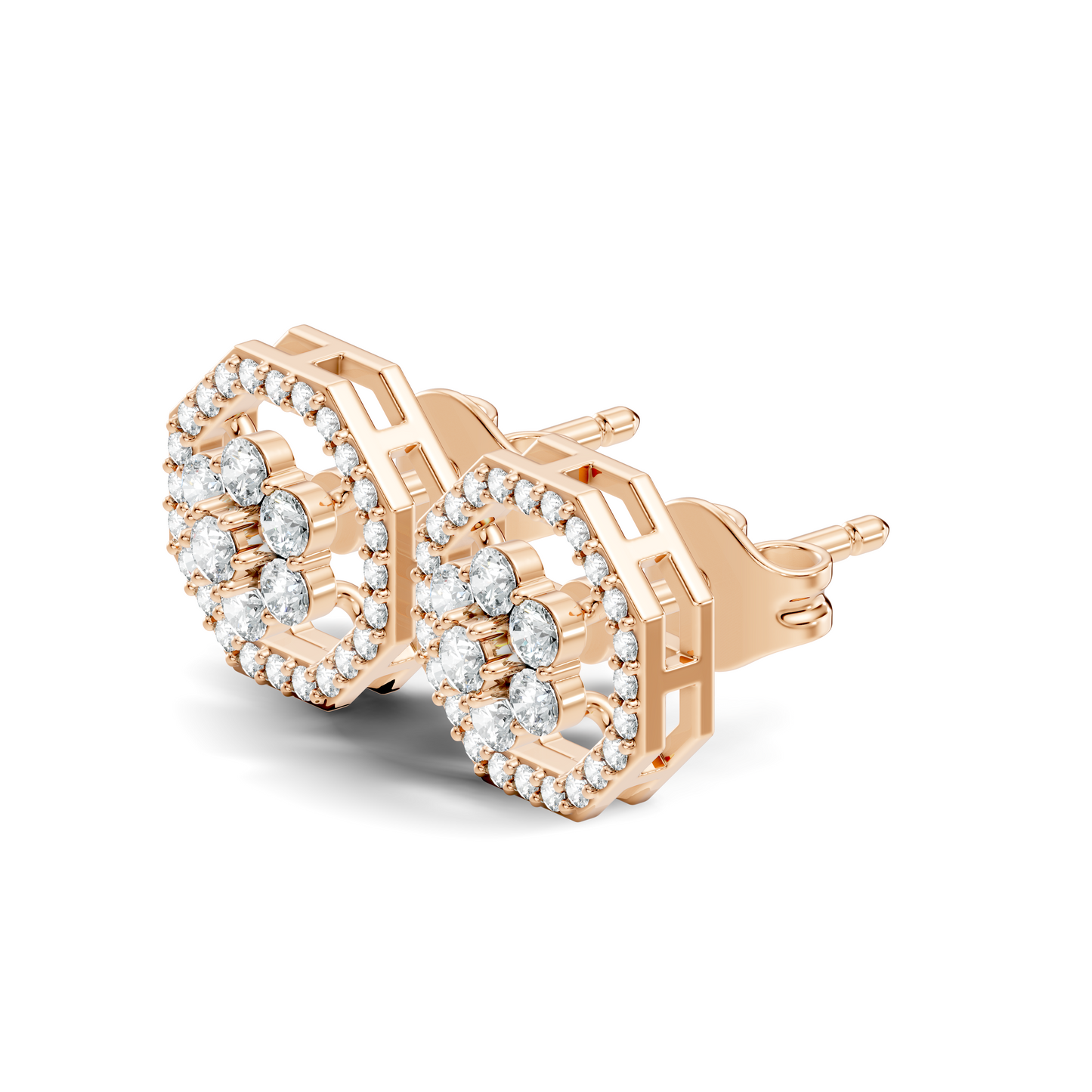 Sparkling 14K White Gold Round Diamond Studs For Her Colorless & Affordable - HIGHCARAT DIAMONDS