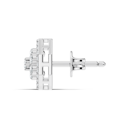 Sparkling 14K White Gold Round Diamond Studs For Her Colorless & Affordable - HIGHCARAT DIAMONDS