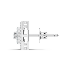 Sparkling 14K White Gold Round Diamond Studs For Her Colorless & Affordable - HIGHCARAT DIAMONDS