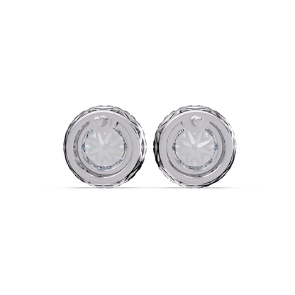 Round Lab Grown Diamond Halo Stud Earrings - HIGHCARAT DIAMONDS