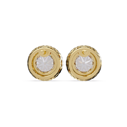 Round Lab Grown Diamond Halo Stud Earrings - HIGHCARAT DIAMONDS