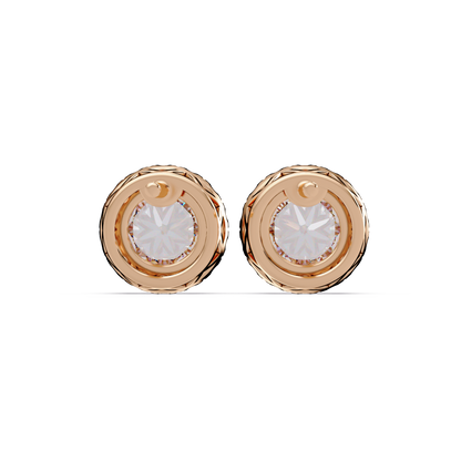 Round Lab Grown Diamond Halo Stud Earrings - HIGHCARAT DIAMONDS