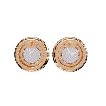 Round Lab Grown Diamond Halo Stud Earrings - HIGHCARAT DIAMONDS