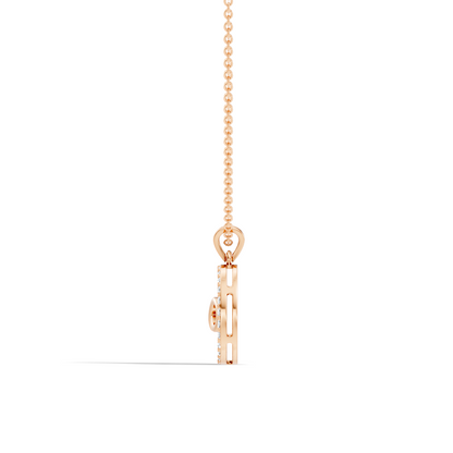 Infinity symbol pendant with pavé round diamonds