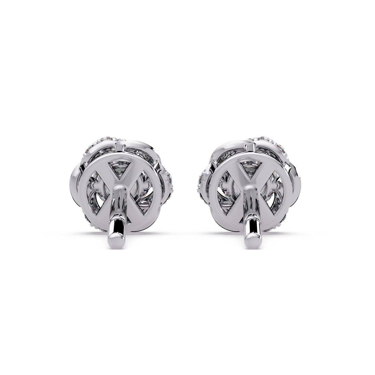 Round Lab Grown Diamond Knot Style Stud Earrings - HIGHCARAT DIAMONDS