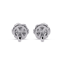 Round Lab Grown Diamond Knot Style Stud Earrings - HIGHCARAT DIAMONDS