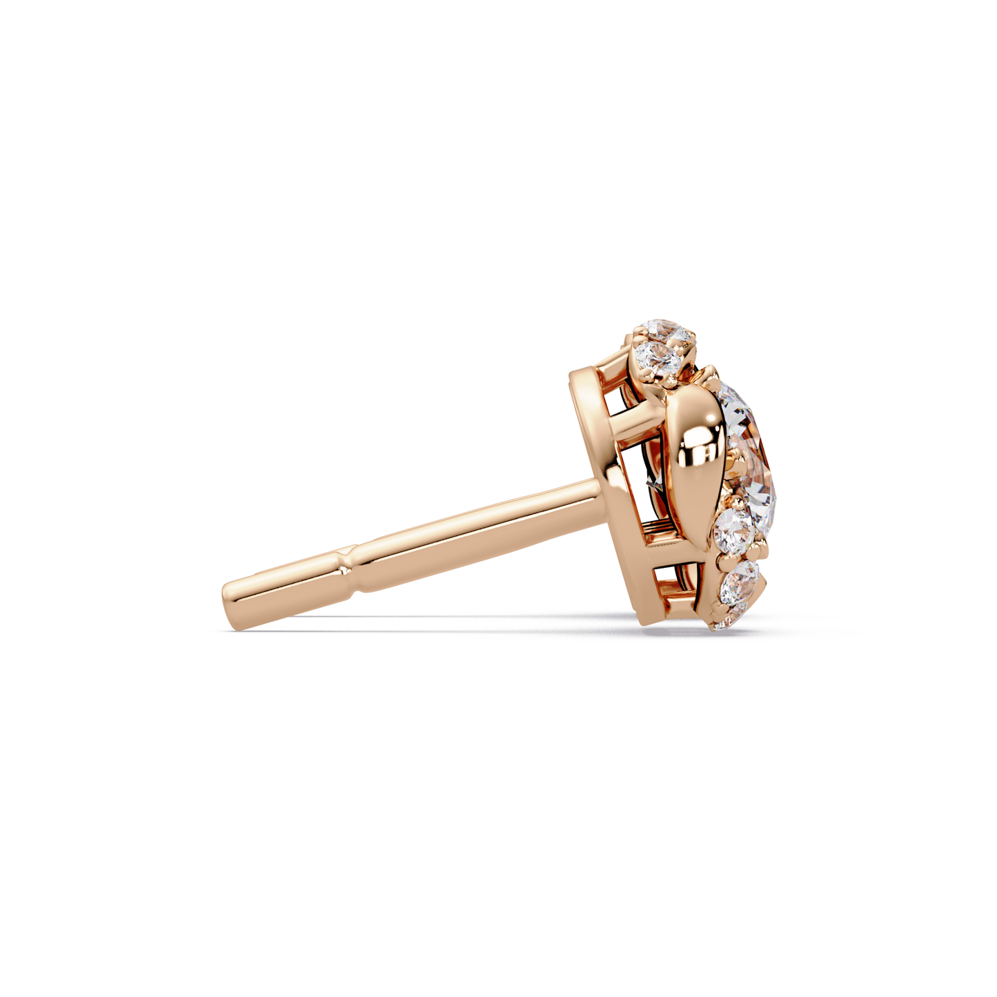 Round Lab Grown Diamond Knot Style Stud Earrings - HIGHCARAT DIAMONDS