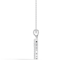 Minimal initial V pendant necklace with fine chain