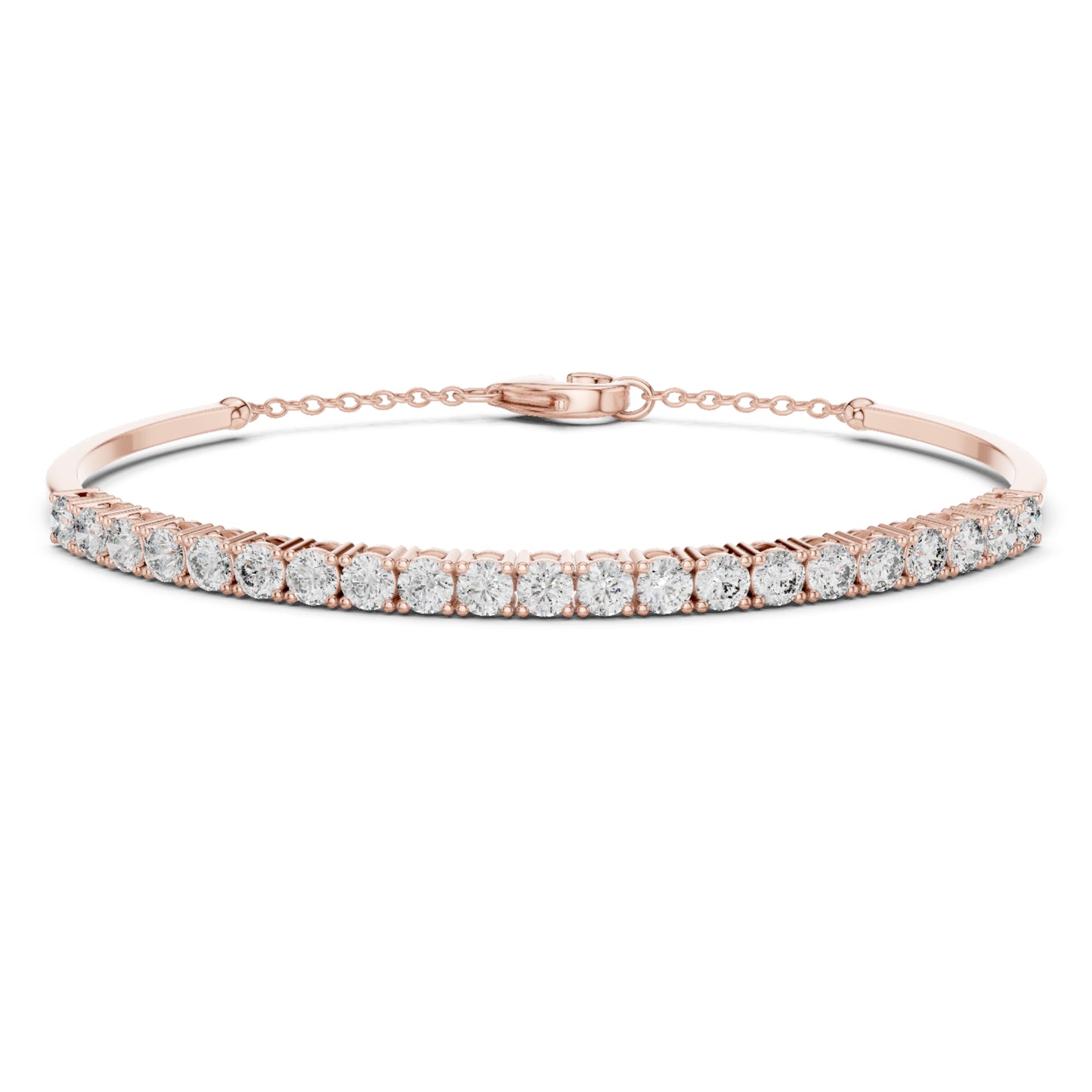 White Colorless 2.31Ct Round Cut Diamond Vintage Art Deco Cluster Handmade Party Wear Charm Bracelet Gift For Her - HIGHCARAT DIAMONDS
