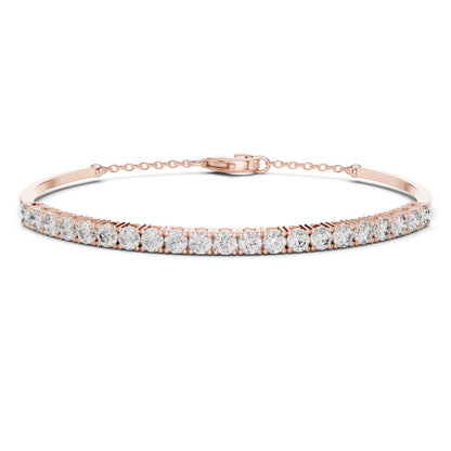 White Colorless 2.31Ct Round Cut Diamond Vintage Art Deco Cluster Handmade Party Wear Charm Bracelet Gift For Her - HIGHCARAT DIAMONDS