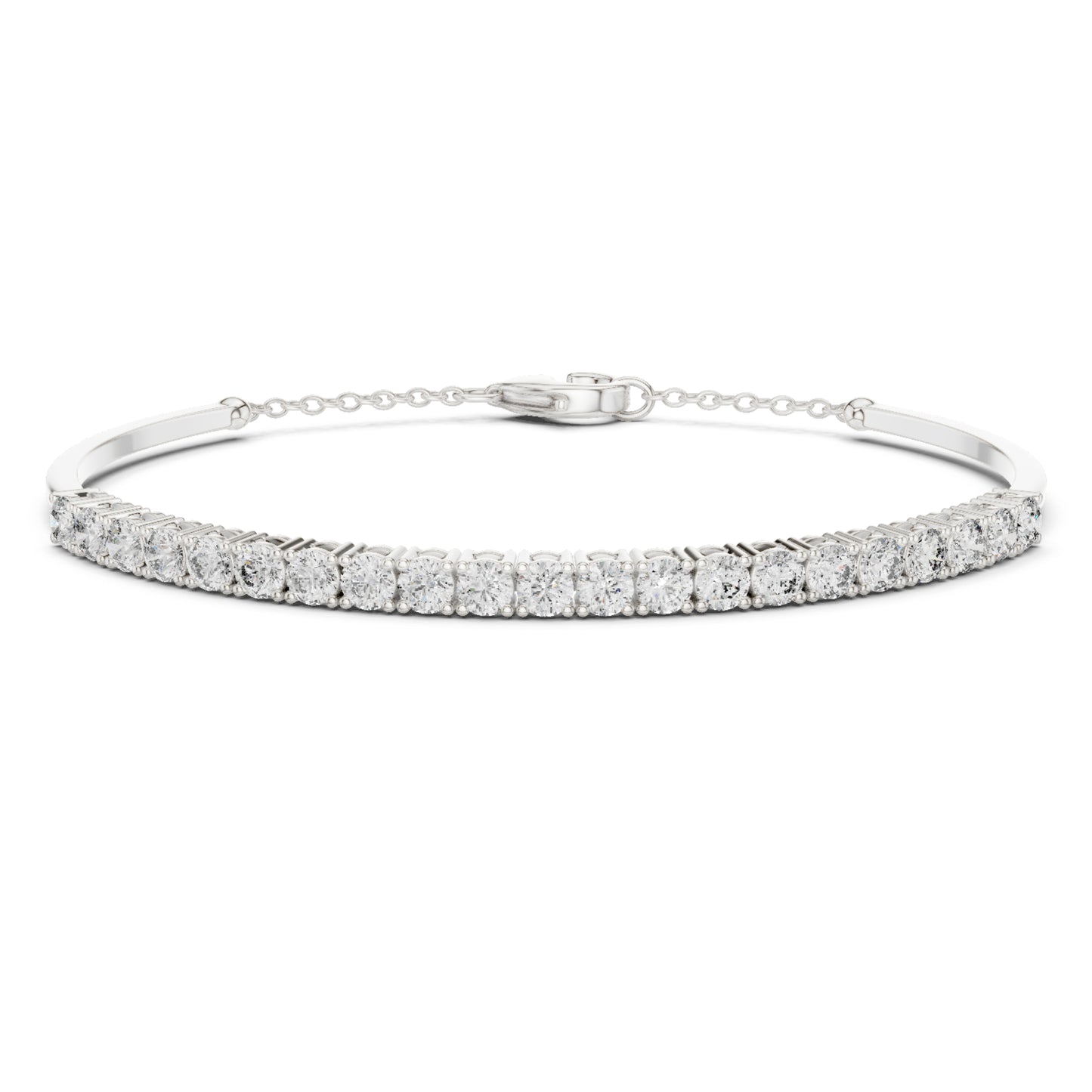 White Colorless 2.31Ct Round Cut Diamond Vintage Art Deco Cluster Handmade Party Wear Charm Bracelet Gift For Her - HIGHCARAT DIAMONDS