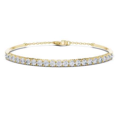 White Colorless 2.31Ct Round Cut Diamond Vintage Art Deco Cluster Handmade Party Wear Charm Bracelet Gift For Her - HIGHCARAT DIAMONDS