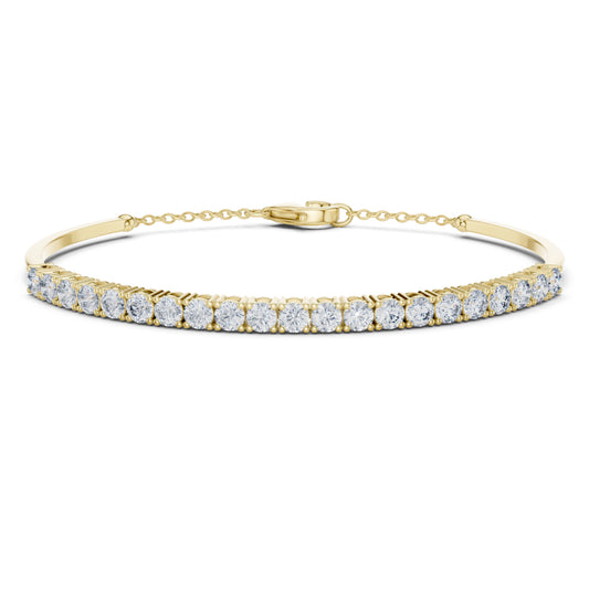 White Colorless 2.31Ct Round Cut Diamond Vintage Art Deco Cluster Handmade Party Wear Charm Bracelet Gift For Her - HIGHCARAT DIAMONDS
