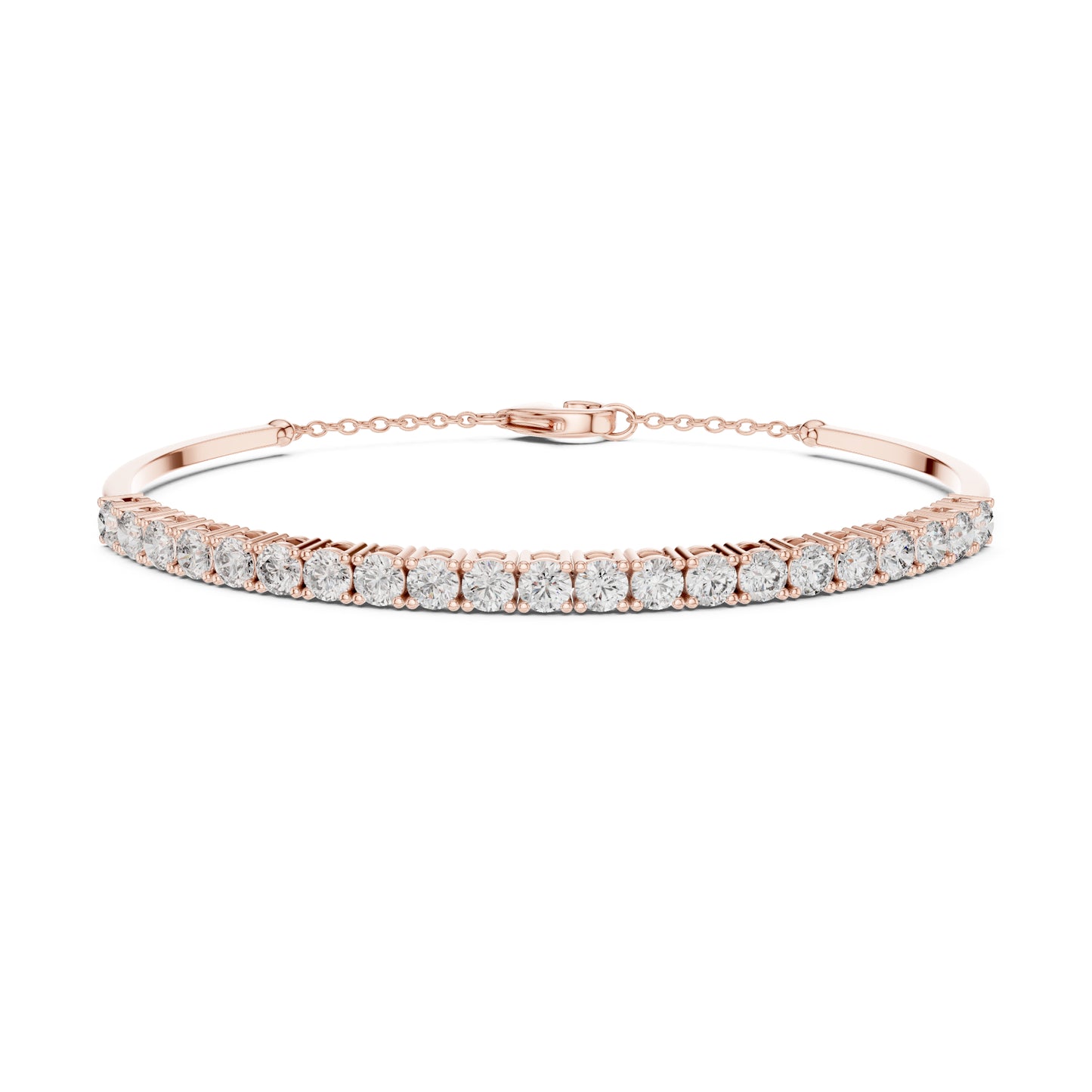White Colorless 2.31Ct Round Cut Diamond Vintage Art Deco Cluster Handmade Party Wear Charm Bracelet Gift For Her - HIGHCARAT DIAMONDS