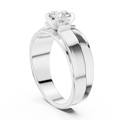 10k Solid Yellow Gold Round Shape Lab Grown Diamond Esthetical Sparkling Daily Wear Men's Diamond Ring - HIGHCARAT DIAMONDS