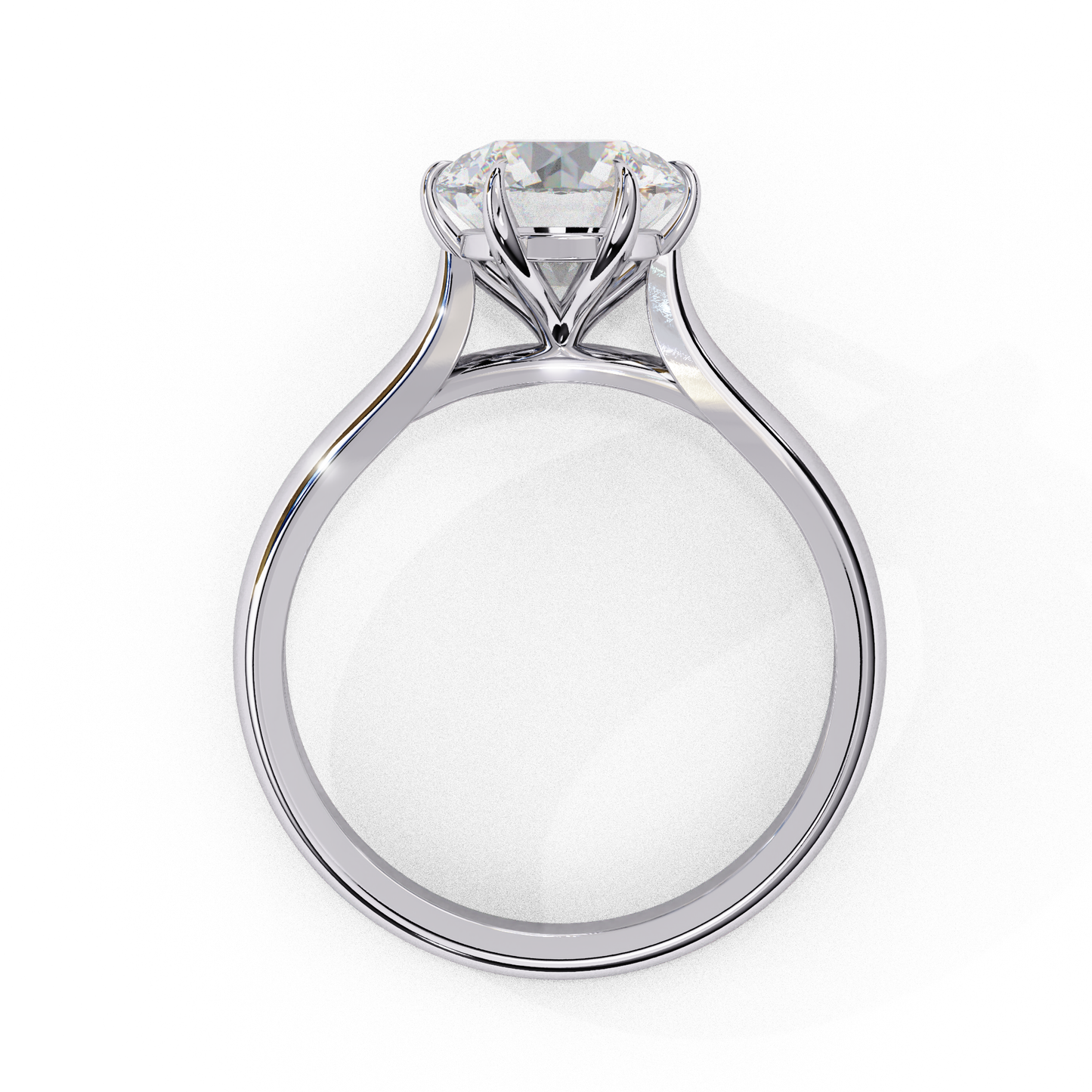 Round Shape Shinning One Stone Lab Grown Diamond Ring For Women Occasionally Wear - HIGHCARAT DIAMONDS
