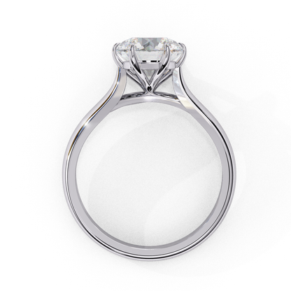 Round Shape Shinning One Stone Lab Grown Diamond Ring For Women Occasionally Wear - HIGHCARAT DIAMONDS