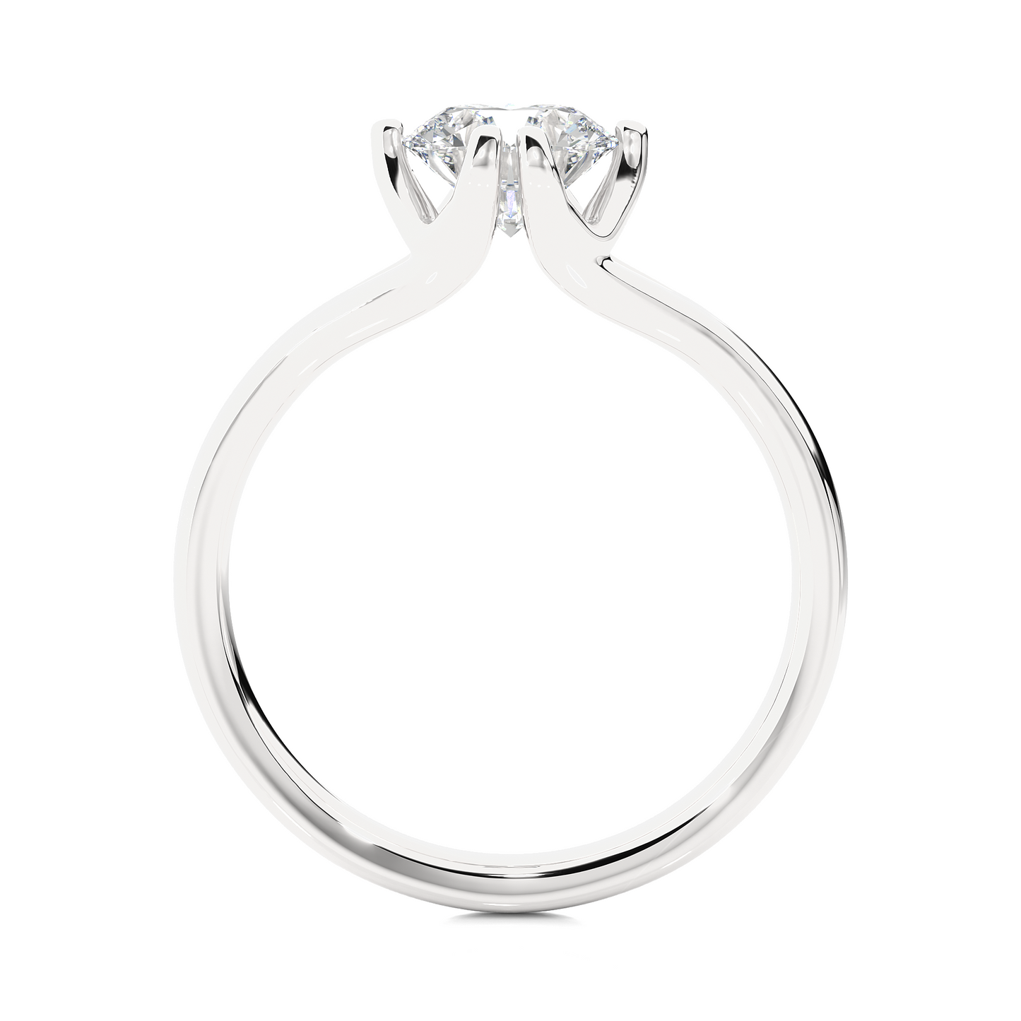 Round Lab Grown Diamond Solitaire Engagement Ring - HIGHCARAT DIAMONDS