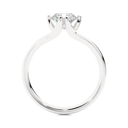 Round Lab Grown Diamond Solitaire Engagement Ring - HIGHCARAT DIAMONDS