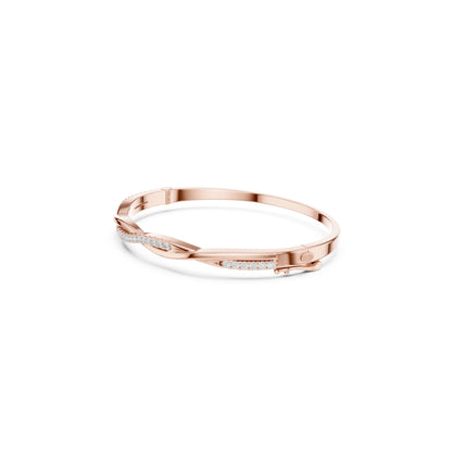 Round Cut Diamond Vintage Elegant Delicate Twisted Stunning 10k Solid Yellow Gold Daily Wear Bangle Bracelet For Women's - HIGHCARAT DIAMONDS