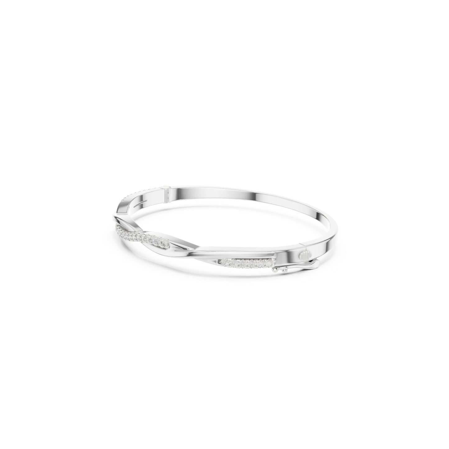 Round Cut Diamond Vintage Elegant Delicate Twisted Stunning 10k Solid Yellow Gold Daily Wear Bangle Bracelet For Women's - HIGHCARAT DIAMONDS