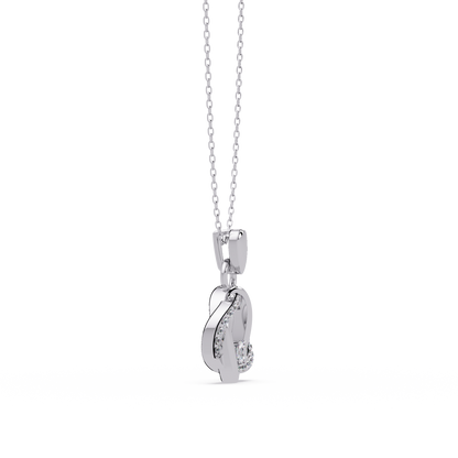 Round Lab Grown Diamond Twisted Circle Pendant - HIGHCARAT DIAMONDS