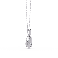 Round Lab Grown Diamond Twisted Circle Pendant - HIGHCARAT DIAMONDS