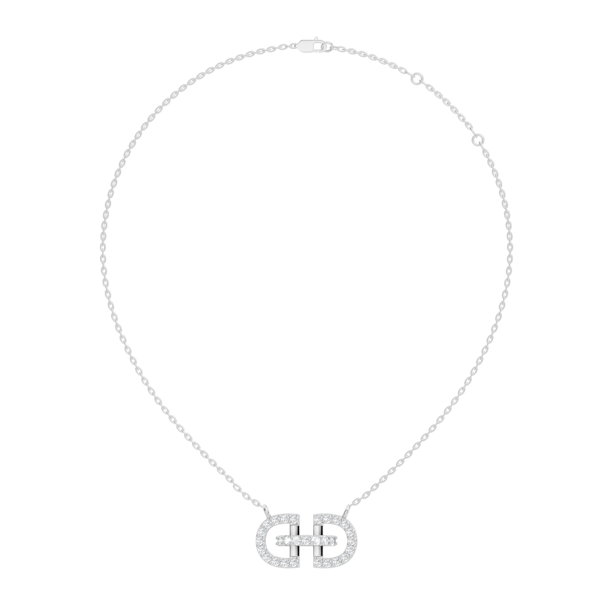 Elegant Interlocking Round Diamond Pendant in 14K Yellow Gold Stylish Jewelry - HIGHCARAT DIAMONDS