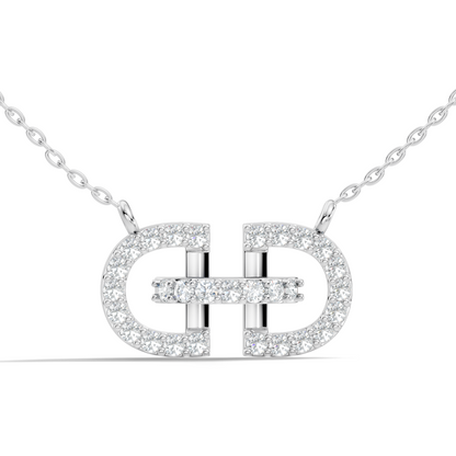 Elegant Interlocking Round Diamond Pendant in 14K Yellow Gold Stylish Jewelry - HIGHCARAT DIAMONDS