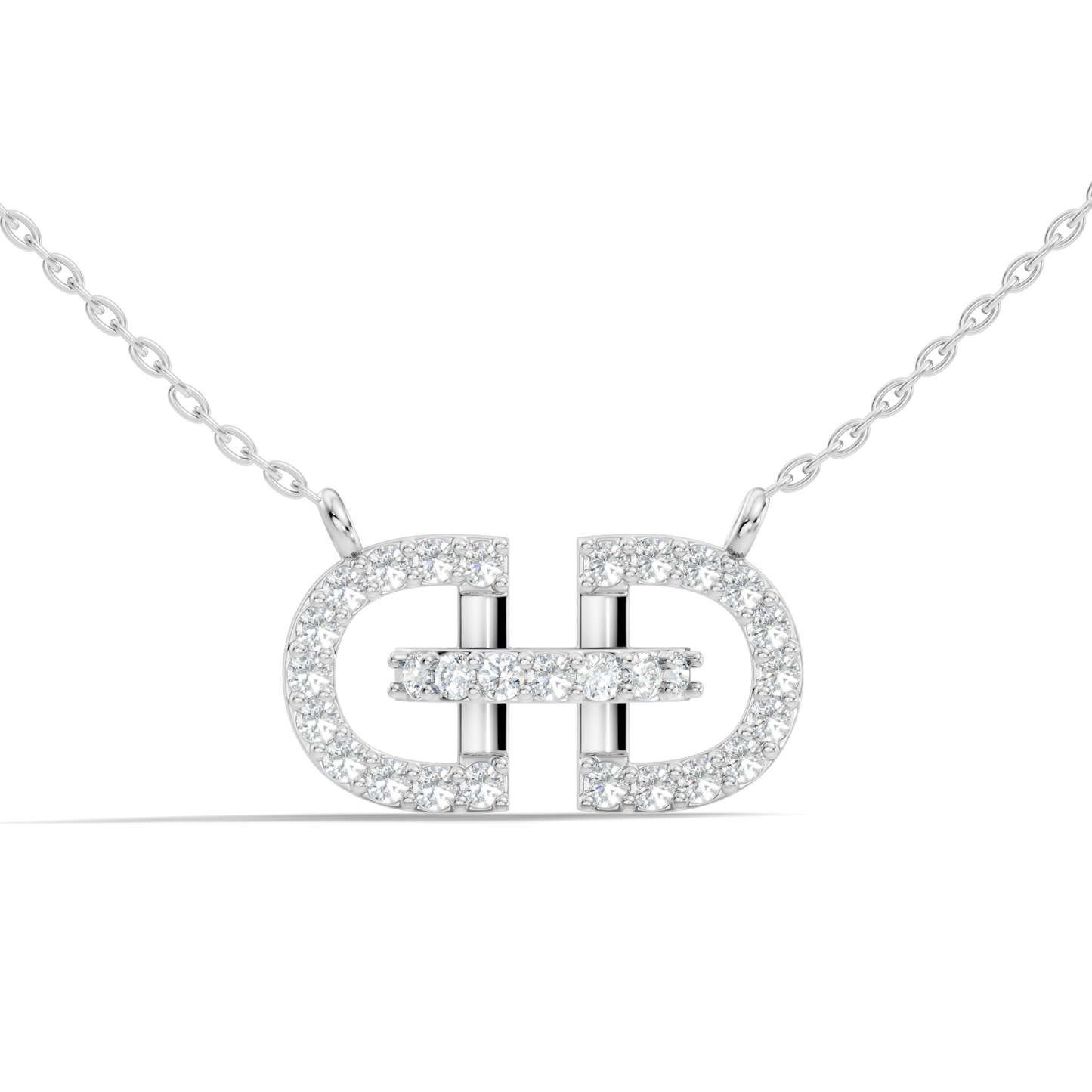 Elegant Interlocking Round Diamond Pendant in 14K Yellow Gold Stylish Jewelry - HIGHCARAT DIAMONDS