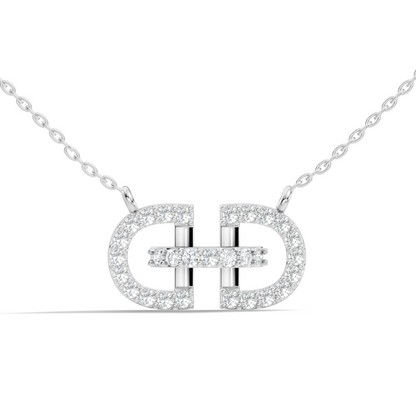 Elegant Interlocking Round Diamond Pendant in 14K Yellow Gold Stylish Jewelry - HIGHCARAT DIAMONDS