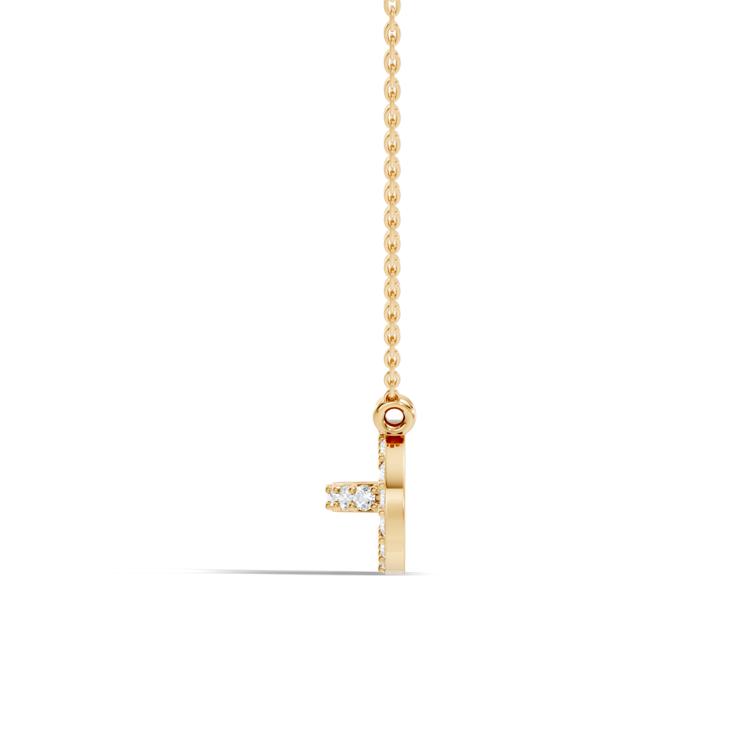 Elegant Interlocking Round Diamond Pendant in 14K Yellow Gold Stylish Jewelry - HIGHCARAT DIAMONDS