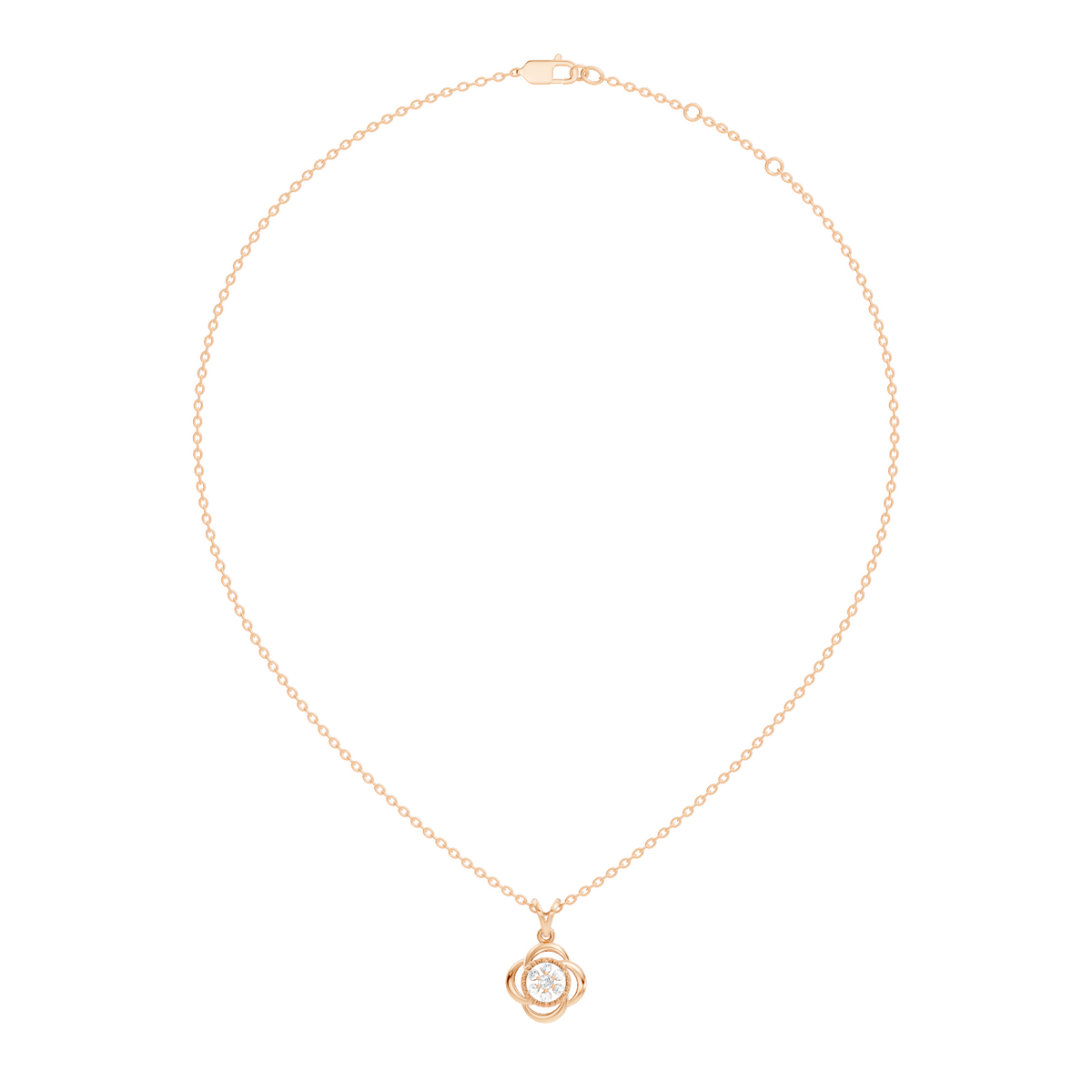 Minimalist Round Cut Diamond Pendant in 14K White Gold Eco-Friendly Anniversary Gift - HIGHCARAT DIAMONDS