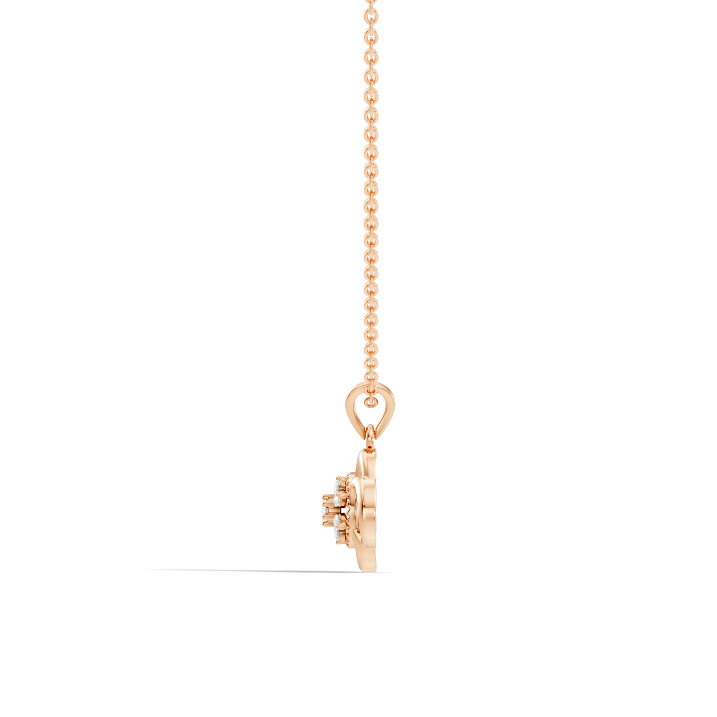 Minimalist Round Cut Diamond Pendant in 14K White Gold Eco-Friendly Anniversary Gift - HIGHCARAT DIAMONDS