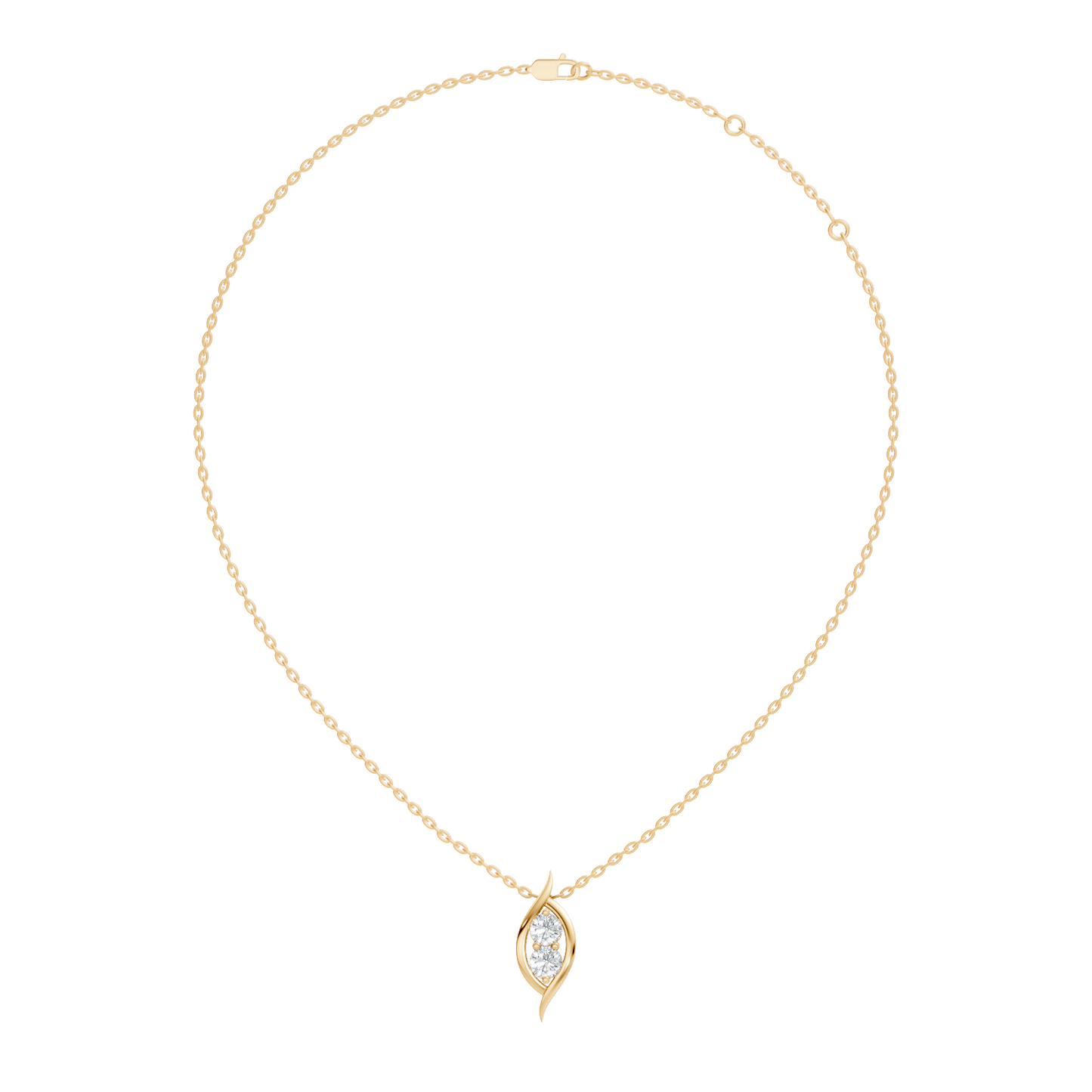 Stunning 0.60 Ct Round Lab-Grown Diamond Pendant in 14K Solid Gold for Her - HIGHCARAT DIAMONDS