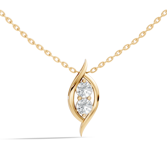 Stunning 0.60 Ct Round Lab-Grown Diamond Pendant in 14K Solid Gold for Her - HIGHCARAT DIAMONDS